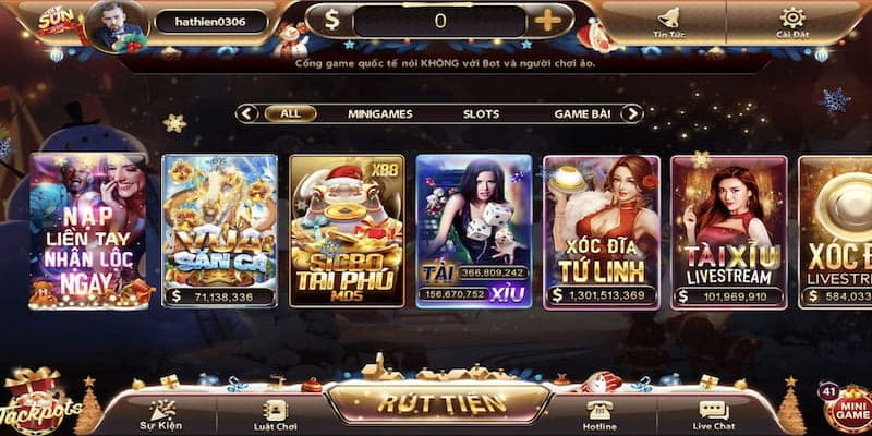 Mỗi game trong hệ thống được thiết kế với giao diện khác nhau